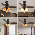 Amberglo Retro Ceiling Fan Light — product view 6