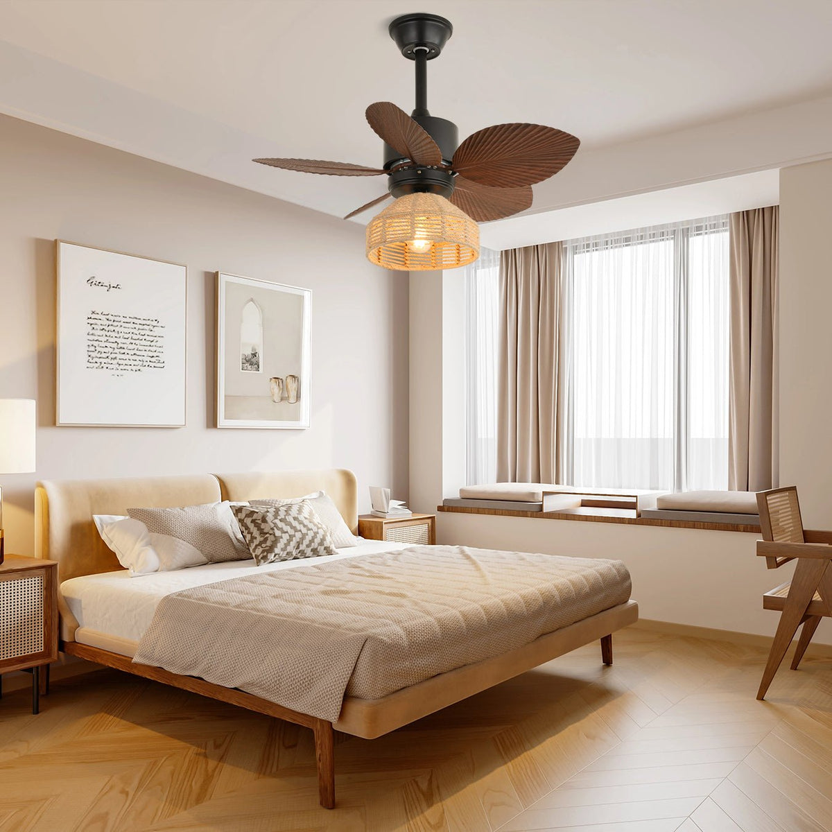 Flora Ceiling Fan Light — product view 2