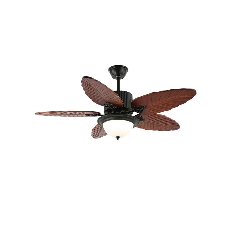 Banana Wood Leaves Ceiling Fan Light — product view 7