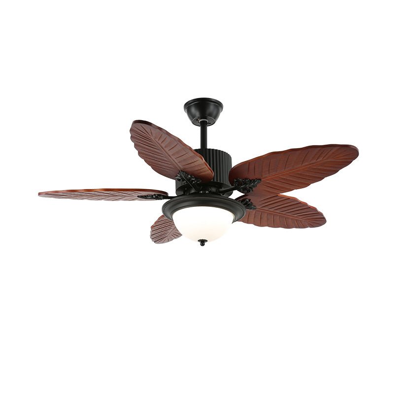 Banana Wood Leaves Ceiling Fan Light — product view 2