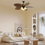 Banana Leaves Ceiling Fan Light — product view 19