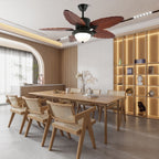 Banana Wood Leaves Ceiling Fan Light — product view 10