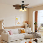 Banana Leaves Ceiling Fan Light — product view 22