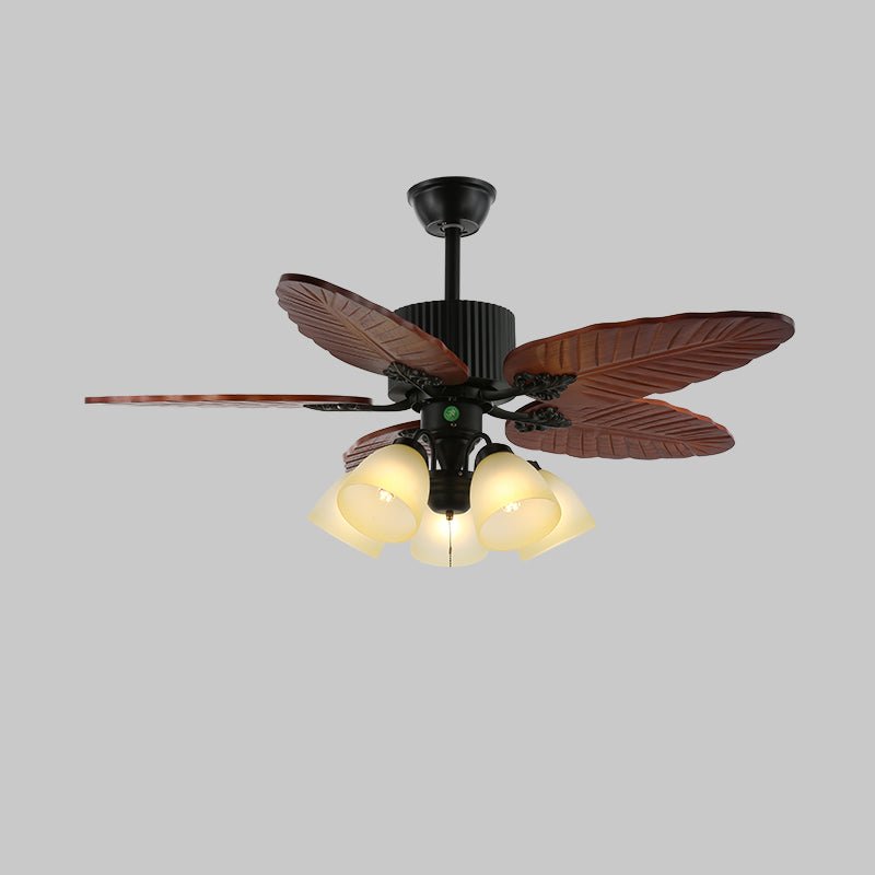 Banana Wood Leaves Ceiling Fan Light — product view 13