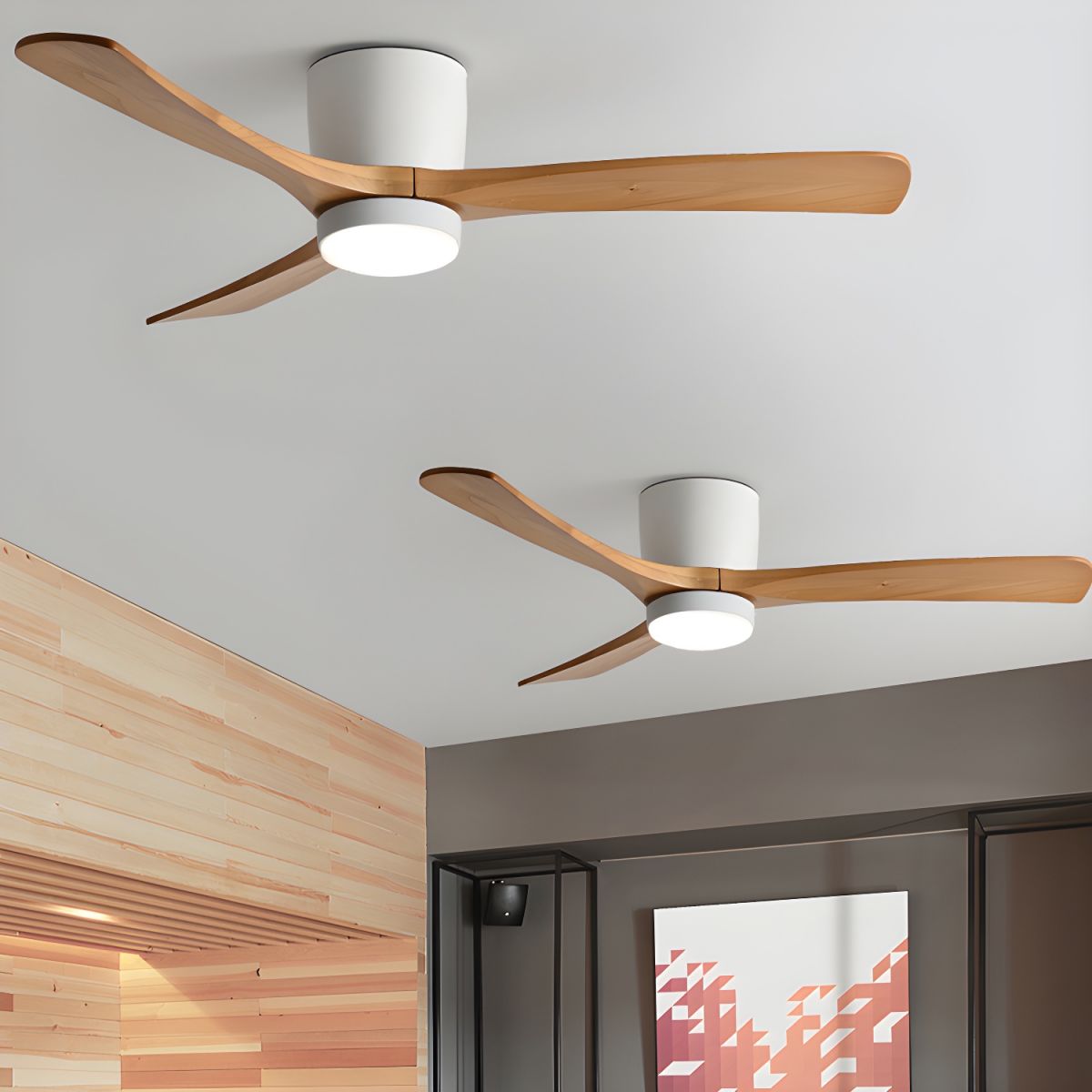 Nordic Wooden 42"/48"/52" Ceiling Fan Light — product view 2