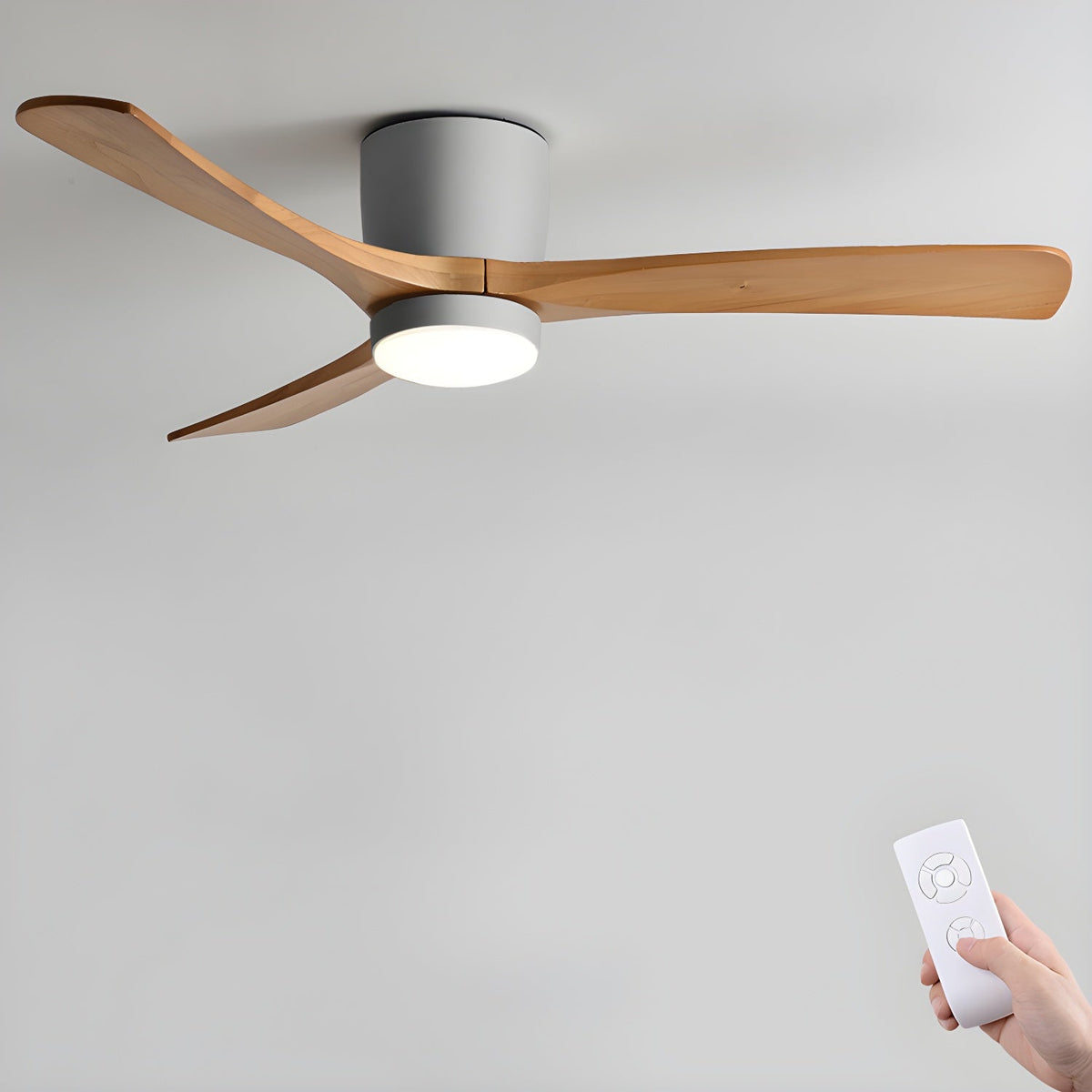 Nordic Wooden 42"/48"/52" Ceiling Fan Light — product view 4