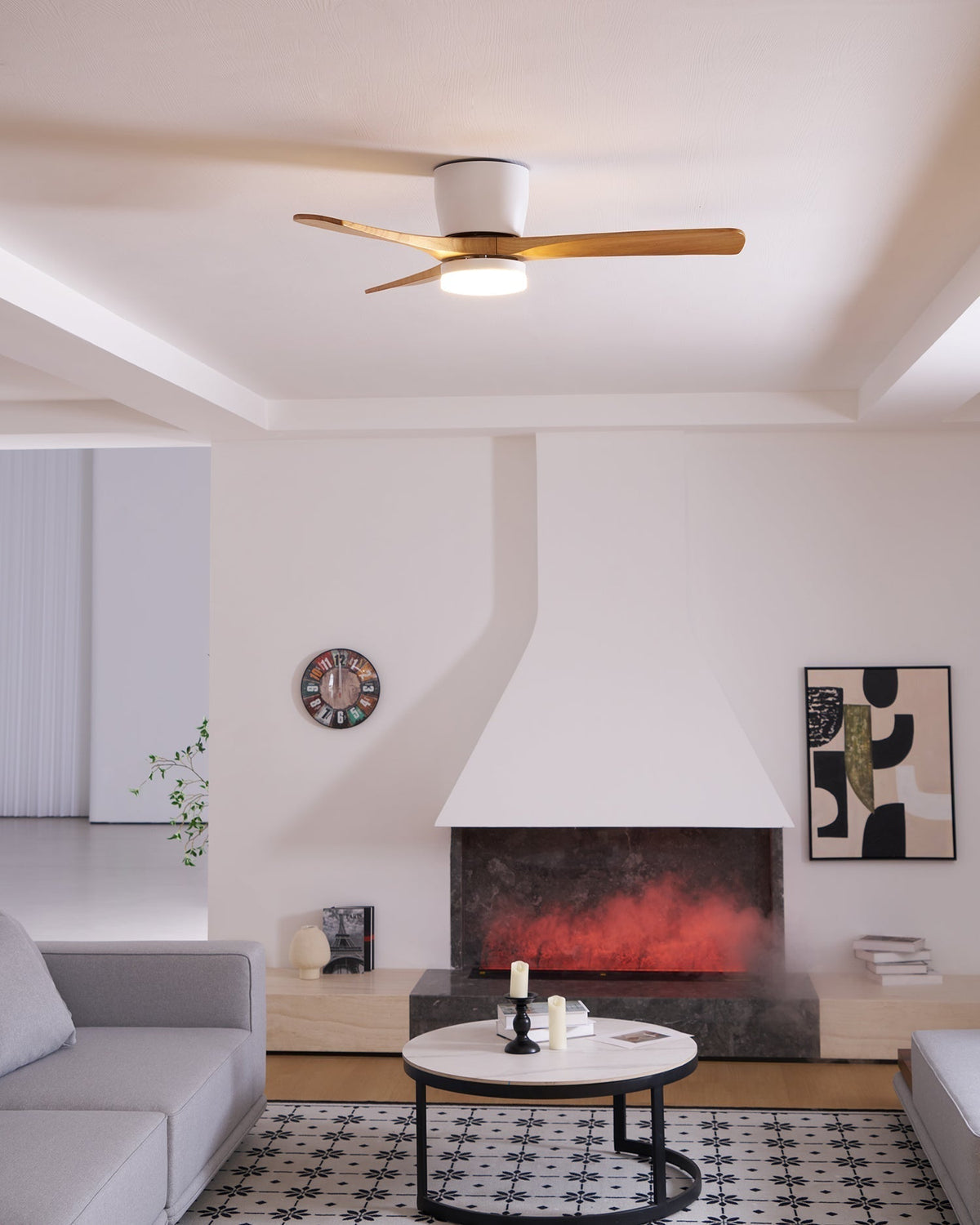Nordic Wooden 42"/48"/52" Ceiling Fan Light — product view 29