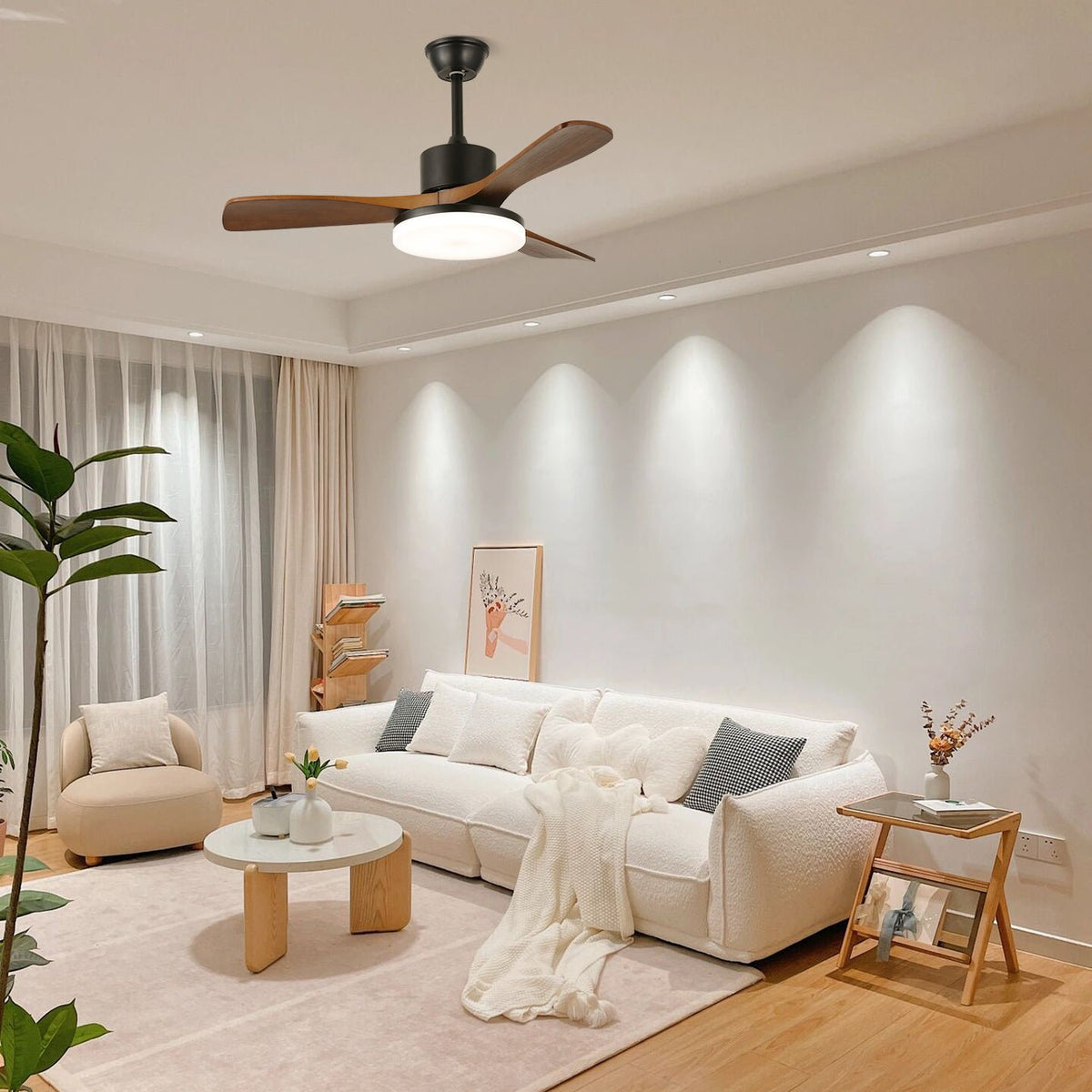 Morty Adams Wooden 48"/52" Ceiling Fan Light — product view 6