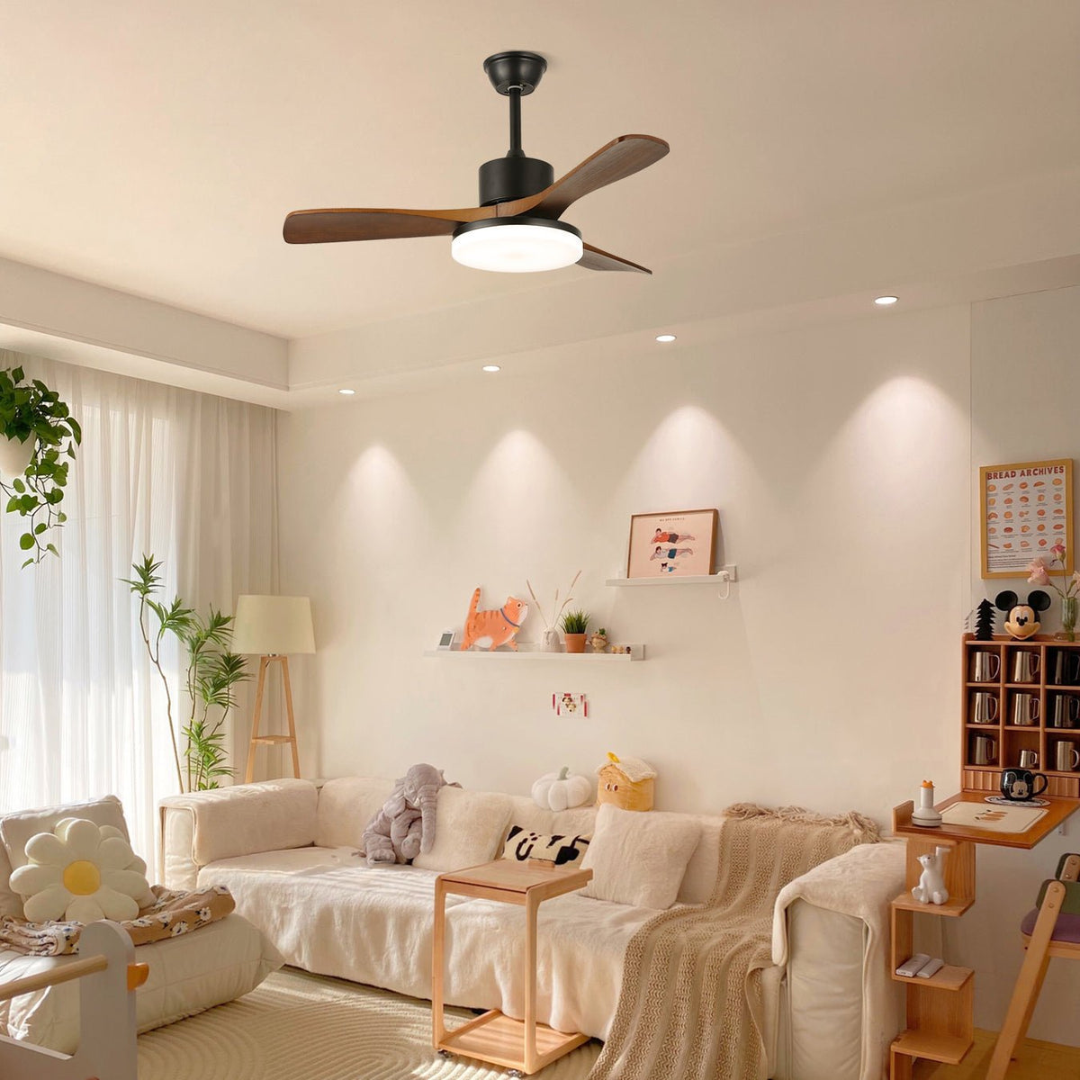 Morty Adams Wooden 48"/52" Ceiling Fan Light — product view 7