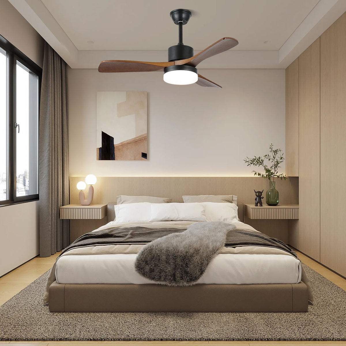 Morty Adams Wooden 48"/52" Ceiling Fan Light — product view 3